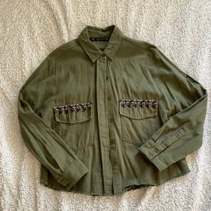 Over shirt with embroidery